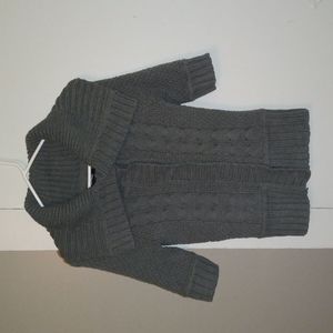Express: dark grey knit snap down sweater